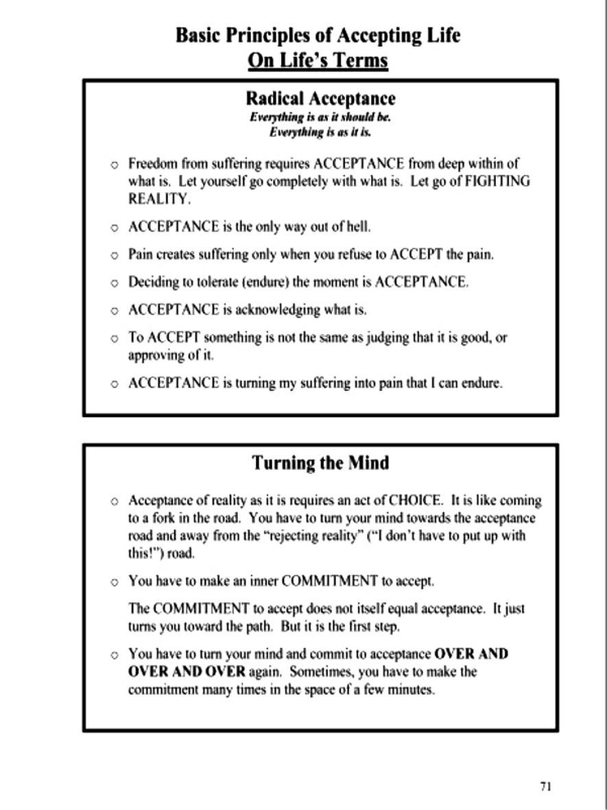 Radical Acceptance DBT PDF Dialectical Behavior Therapy Worksheets Library Radical Acceptance DBT PDF Dialectical Behavior Therapy Worksheets Library
