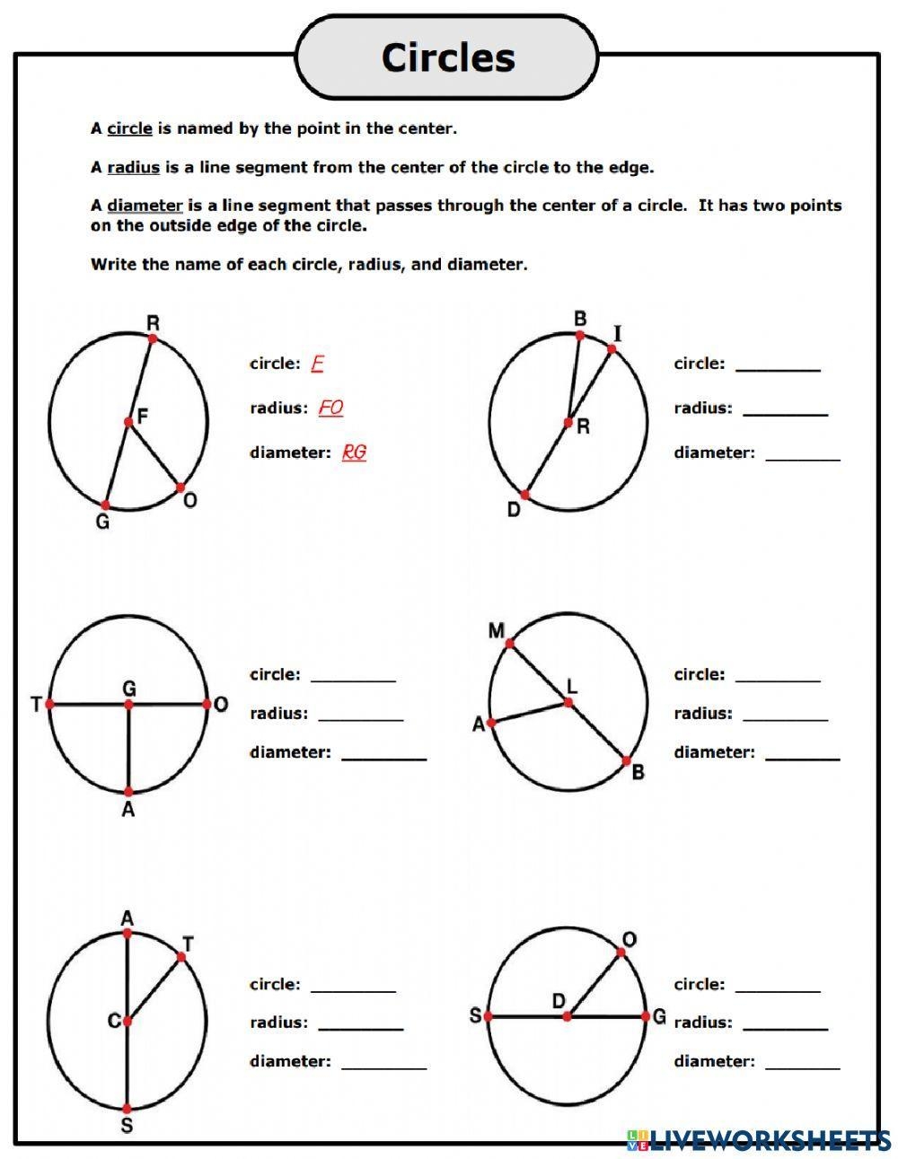 Radius And Diameter Worksheet Worksheets Library Radius And Diameter Worksheet Worksheets Library