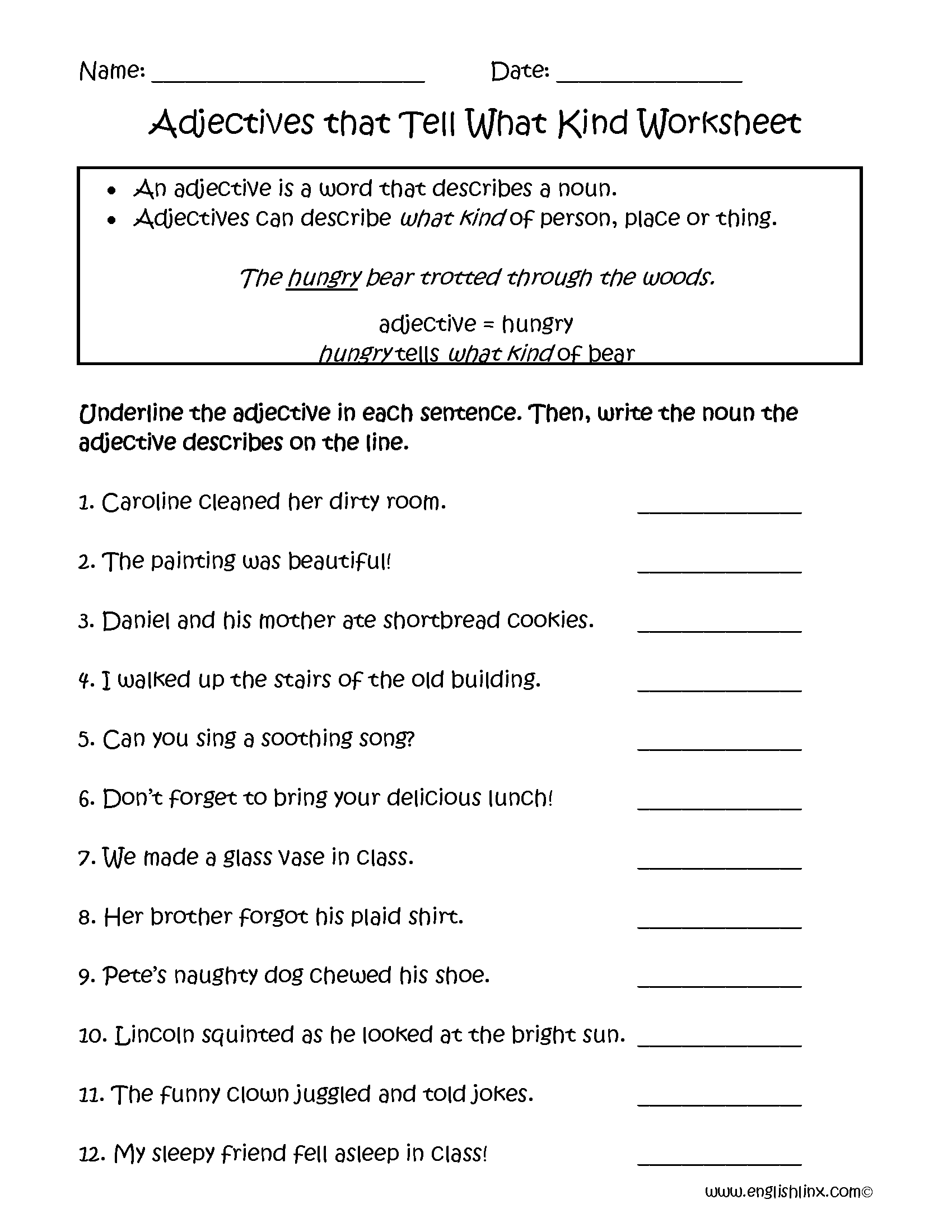 Regular Adjectives Worksheets Adjectives That Tell What Kind Worksheets Regular Adjectives Worksheets Adjectives That Tell What Kind Worksheets