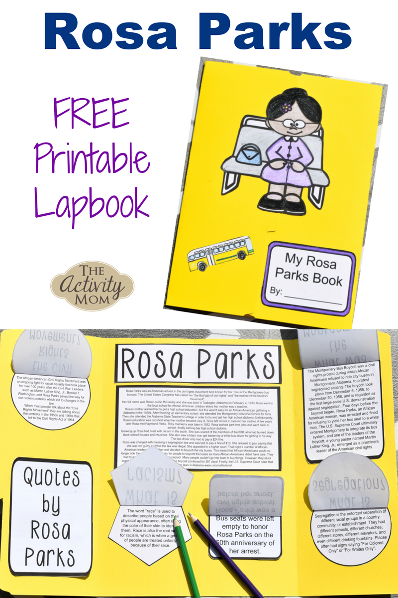 Rosa Parks Lapbook The Activity Mom