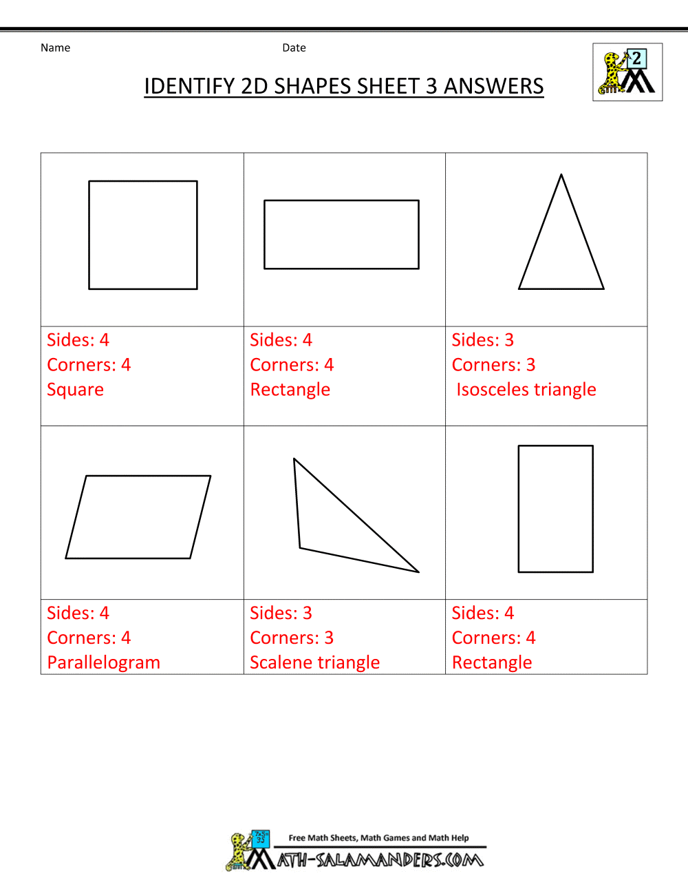 Second Grade Geometry