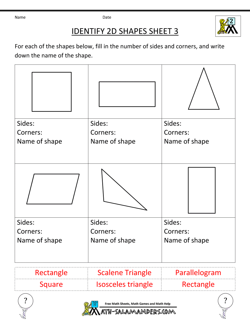 Second Grade Geometry Second Grade Geometry