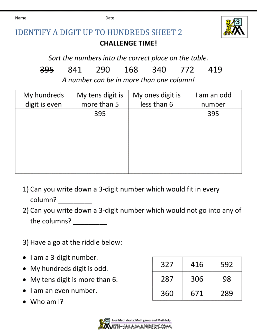 Second Grade Place Value Worksheets