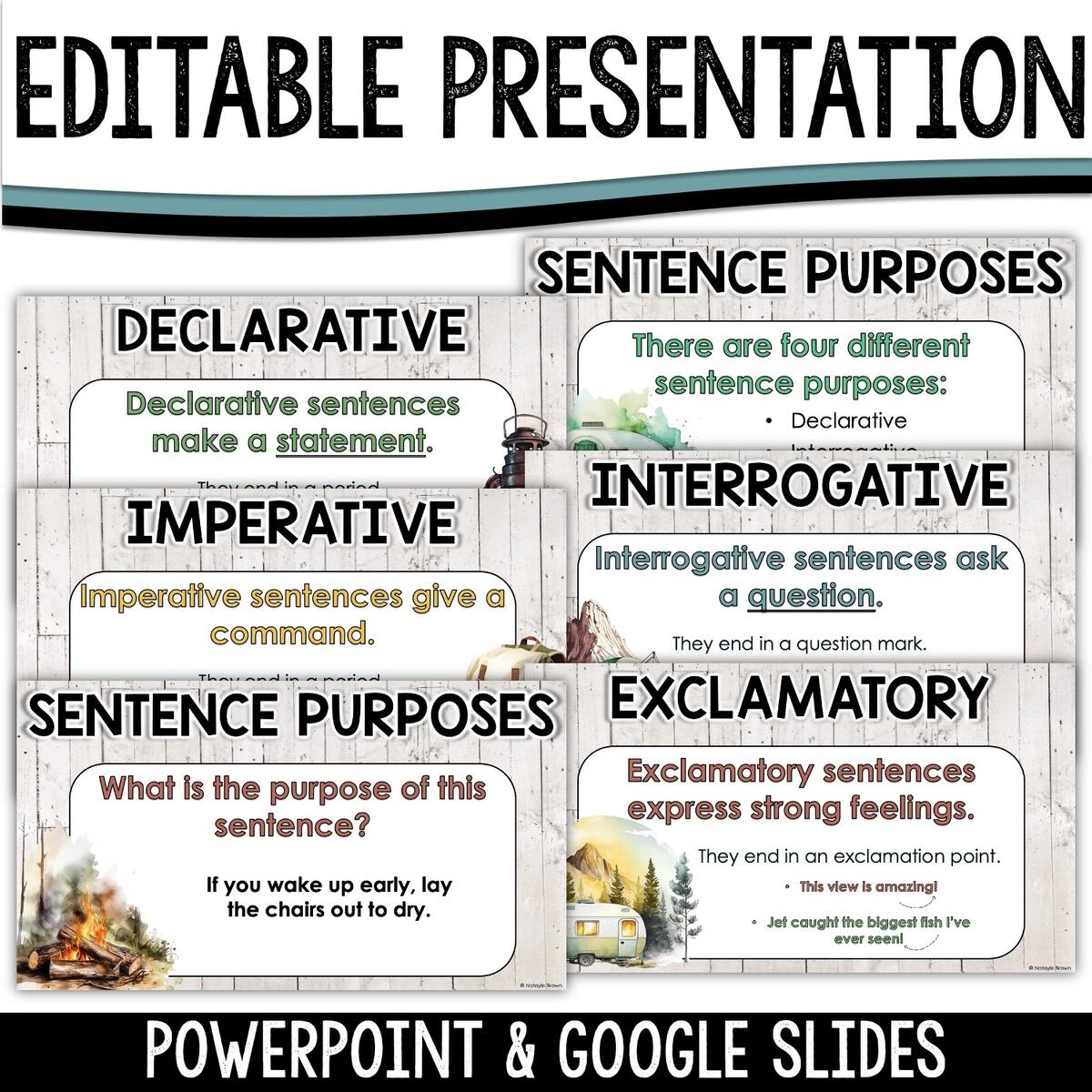 Sentence Purposes Mini Lesson And Worksheets