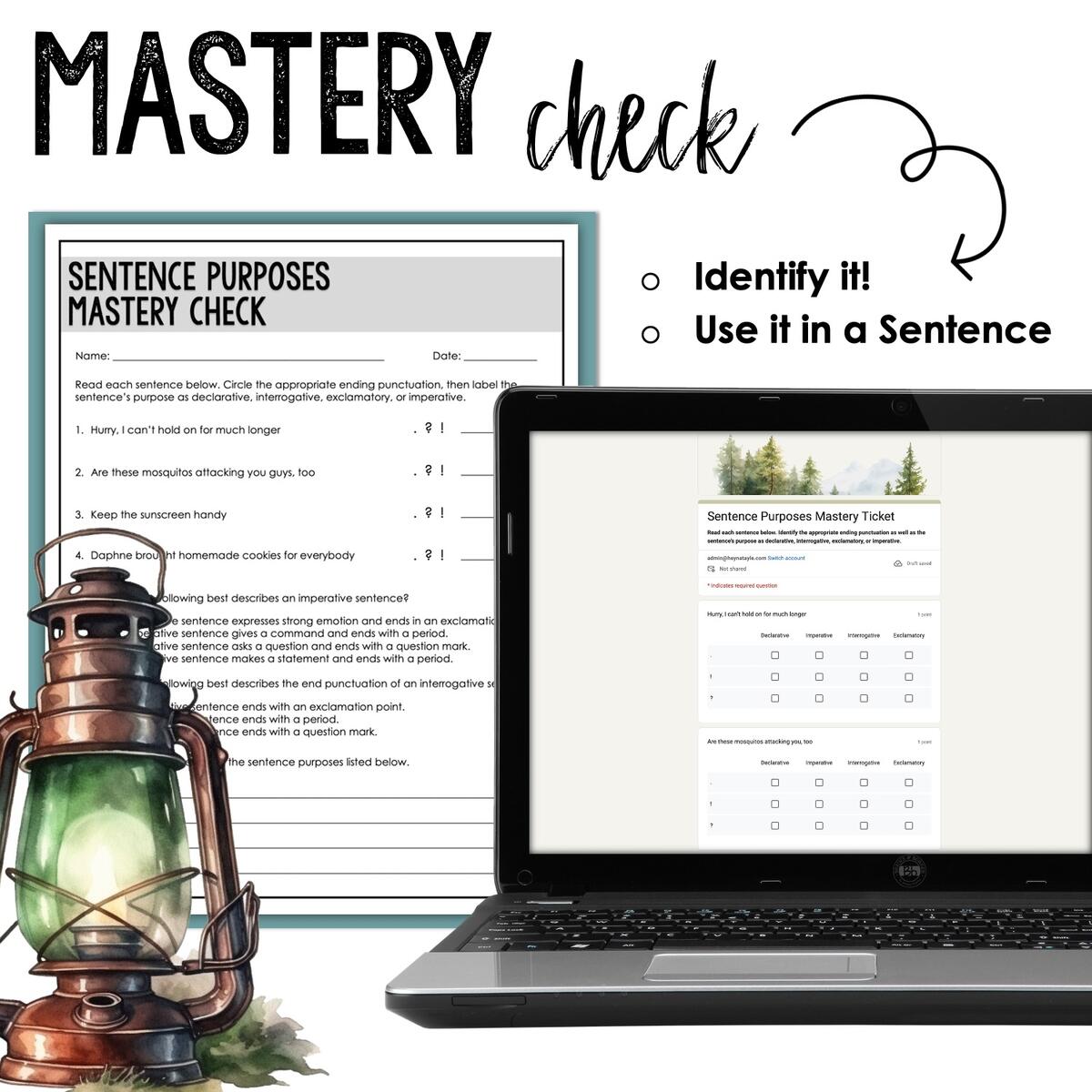 Sentence Purposes Mini Lesson And Worksheets