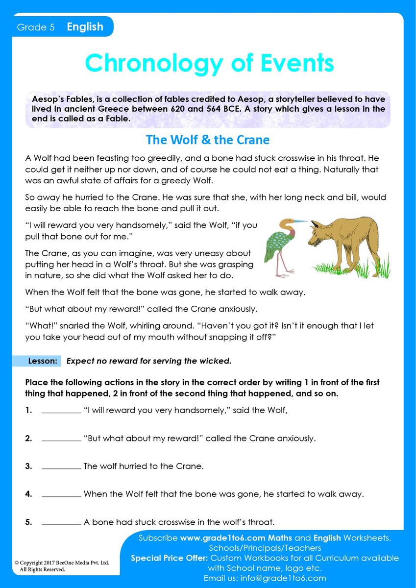 Sequencing Worksheet Grade1to6 Worksheets Library