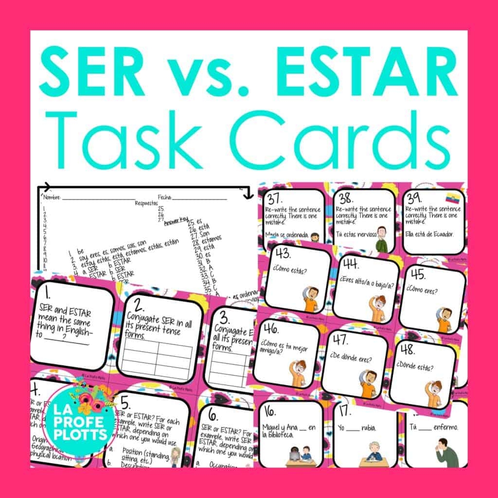 Ser Vs Estar Activities For Spanish Class La Profe Plotts Ser Vs Estar Activities For Spanish Class La Profe Plotts