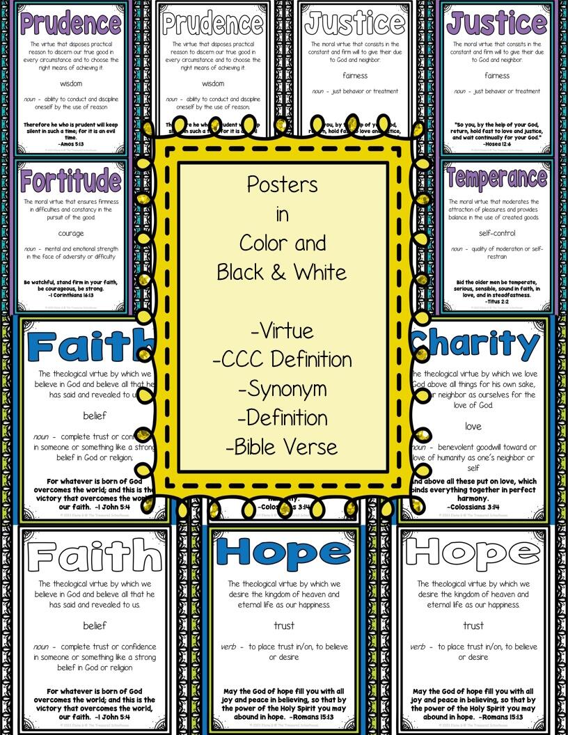 Seven Virtues Pack Catholic Classful Seven Virtues Pack Catholic Classful