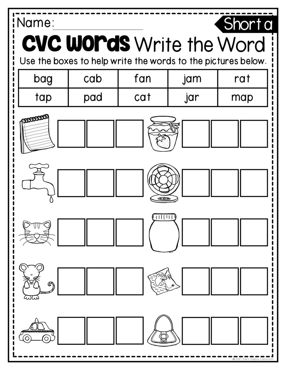 English For Kids Step By Step Short A Sound Worksheets Flashcards Posters Reading Comprehension