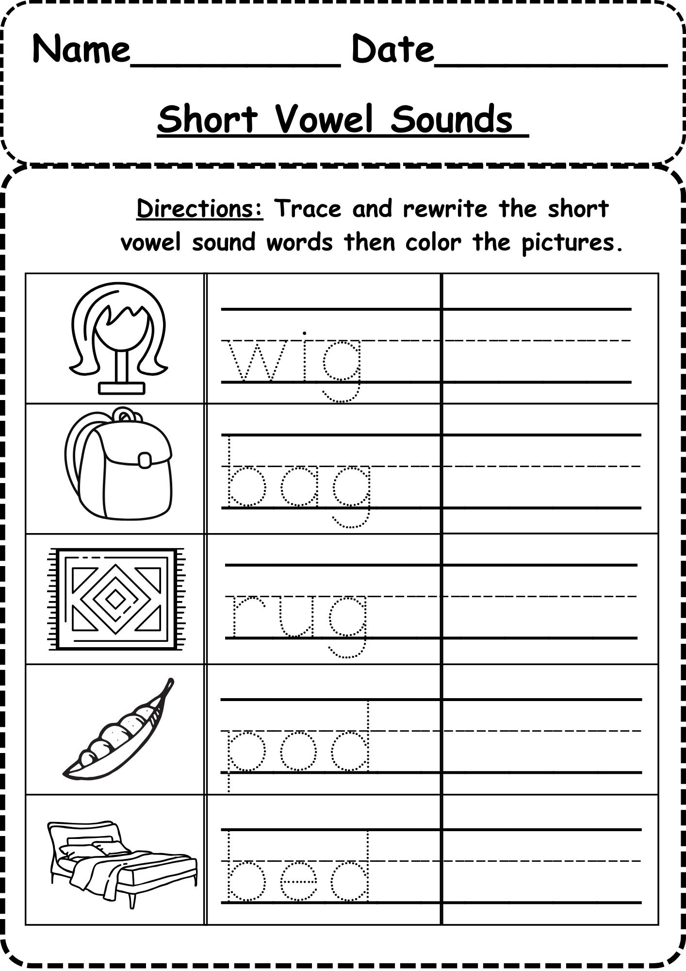 Short Vowel Sounds Worksheet Free Short Or Long Vowel Worksheet For 1st Grade Free Printable