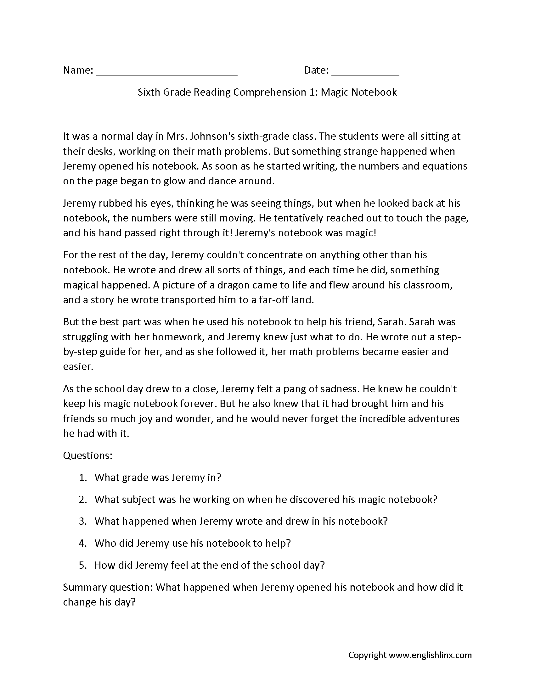 14 6th Grade Language Arts Worksheets Free PDF At Worksheeto