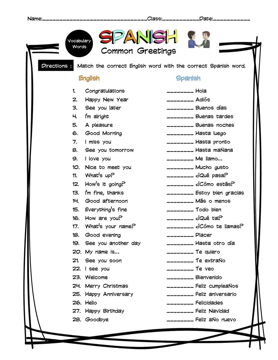 Spanish To English Worksheets Interactive Language Learning Resources Spanish To English Worksheets Interactive Language Learning Resources