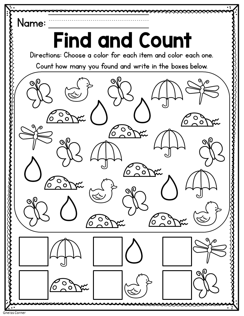 Spring Kindergarten Worksheets May Made By Teachers Custom Printable Spring Worksheet Templates Canva