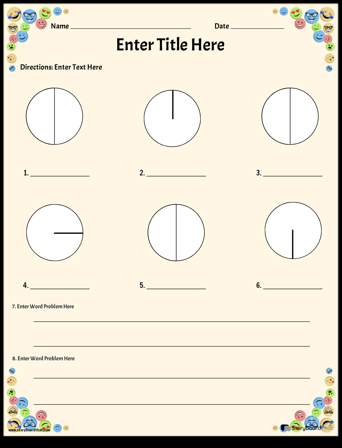 Storyboard That Free Circle Area Circumference Worksheets