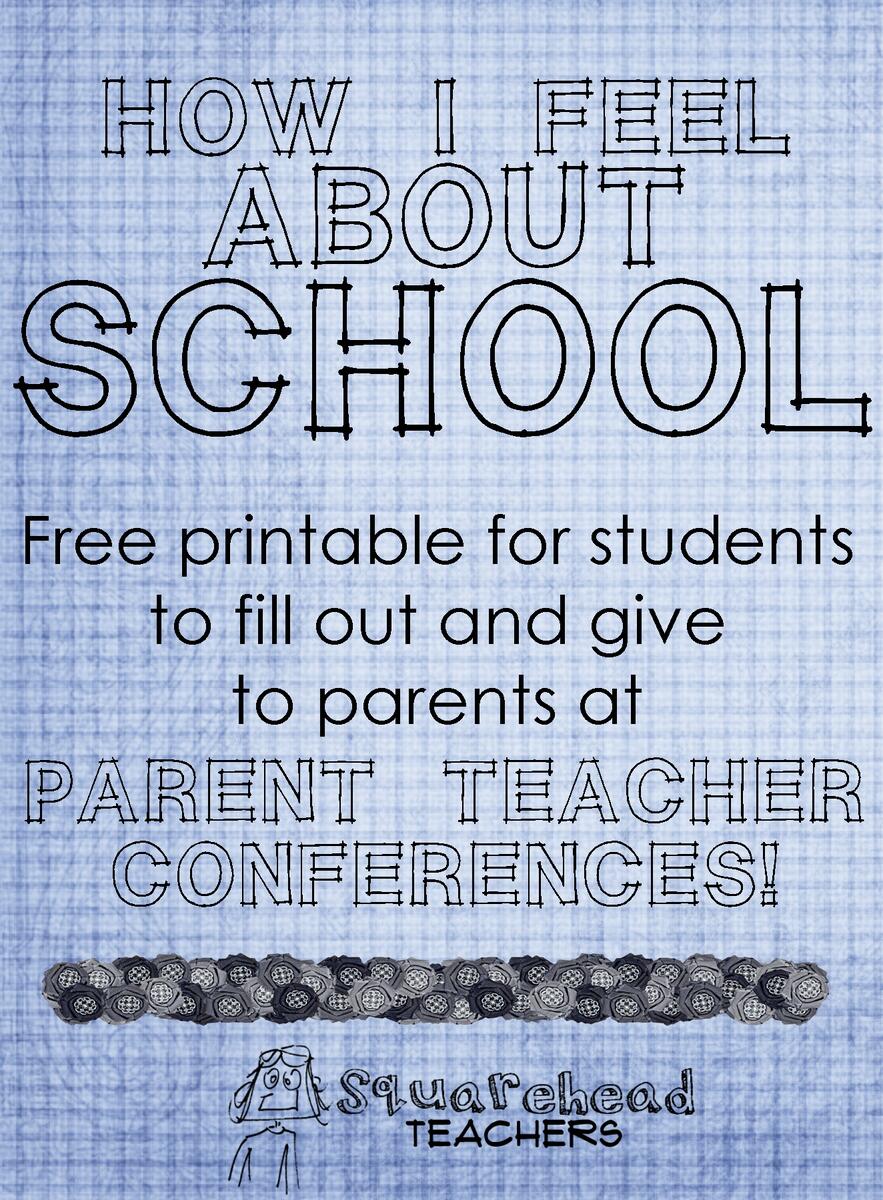 Student Forms To Give To Parents At Parent Teacher Conferences Squarehead Teachers Back To School Worksheets For Kids ABCmouse