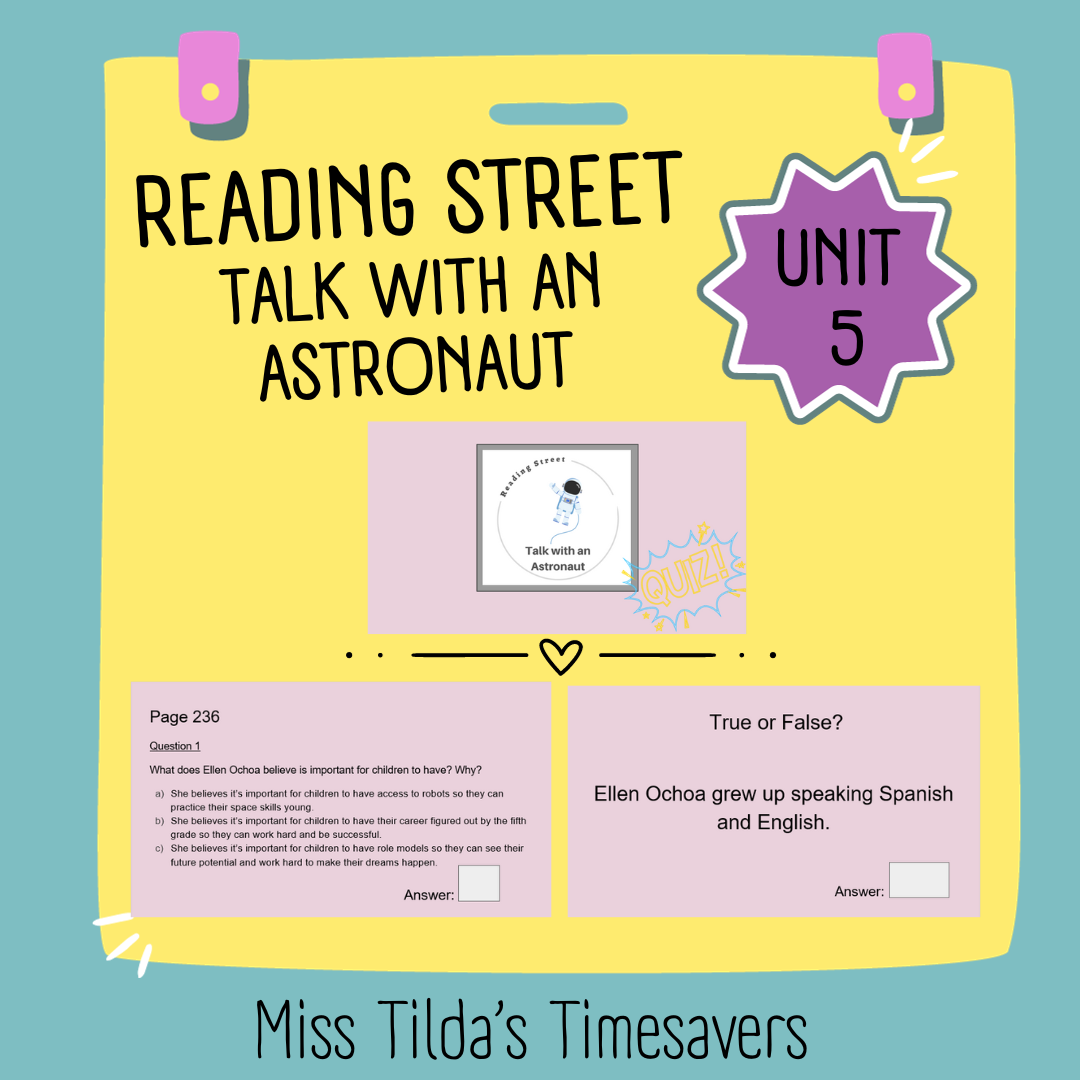 Talk With An Astronaut Quiz Grade 5 Reading Street Made By Teachers Talk With An Astronaut Quiz Grade 5 Reading Street Made By Teachers