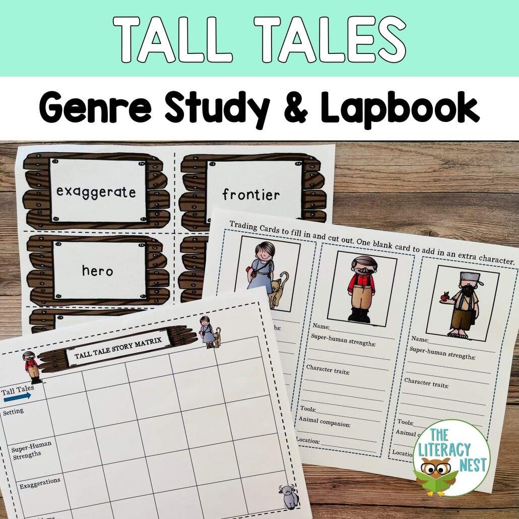Tall Tales Literacy Activities Graphic Organizers And Lapbook The Literacy Nest