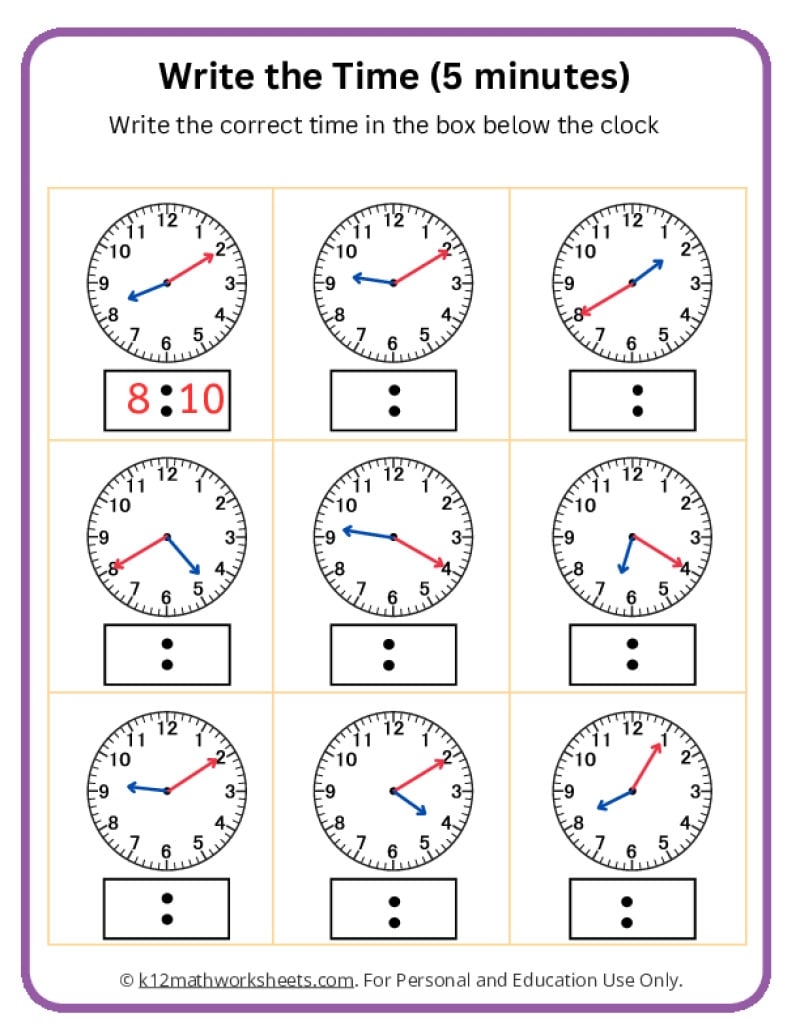 Telling Time Worksheets Learn How To Tell Time Worksheets Kids Activity Zone