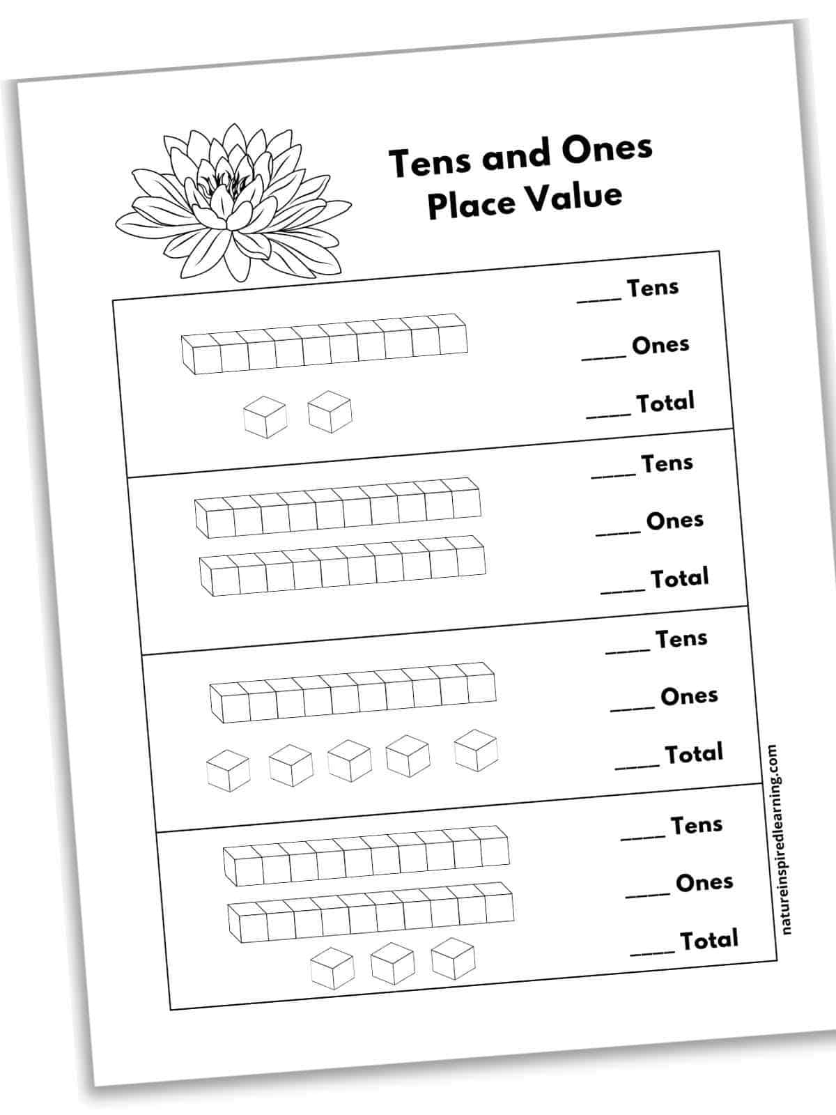 Tens And Ones Worksheets Free Nature Inspired Learning
