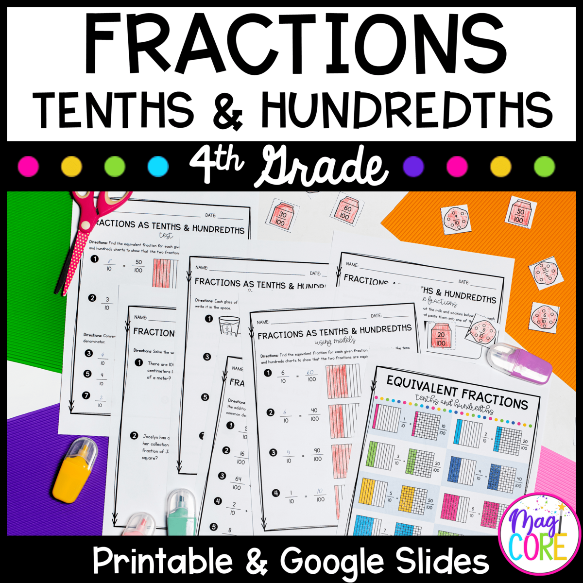 Tenths And Hundredths 4th Grade Math Print Digital 4 NF C 5 MagiCore Tenths And Hundredths 4th Grade Math Print Digital 4 NF C 5 MagiCore