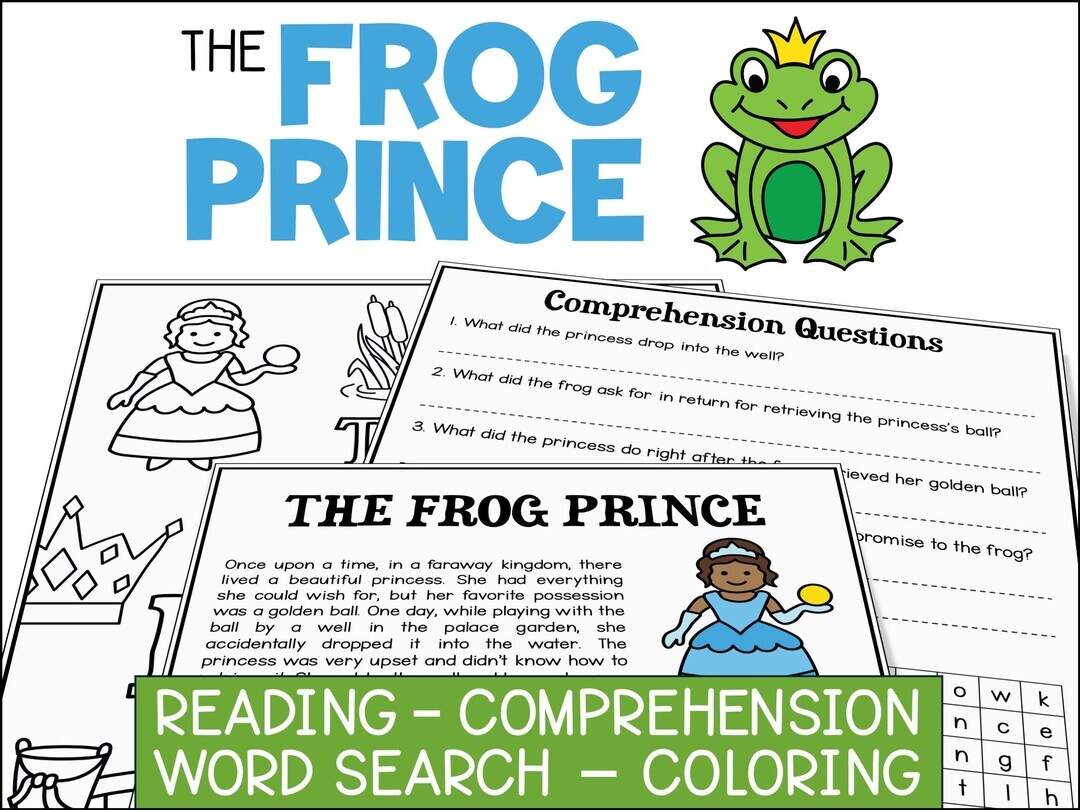 The Frog Prince Activity Pack Homeschool Printables Digital Download Etsy Israel The Frog Prince Activity Pack Homeschool Printables Digital Download Etsy