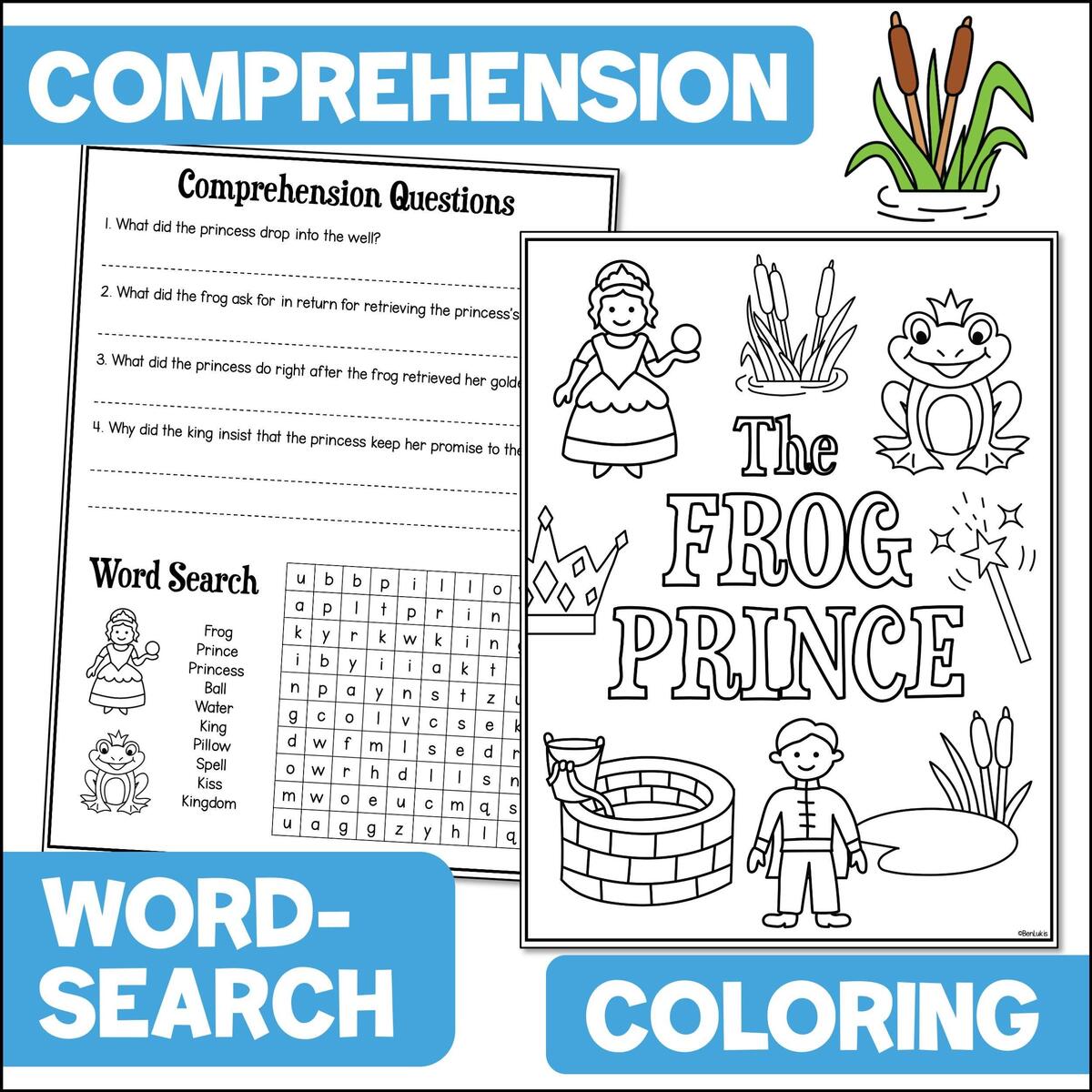 The Frog Prince Activity Pack Homeschool Printables digital Download Etsy
