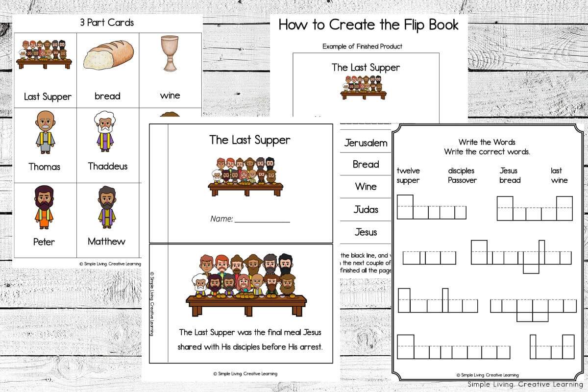 The Last Supper Printables Simple Living Creative Learning The Last Supper Printables Simple Living Creative Learning