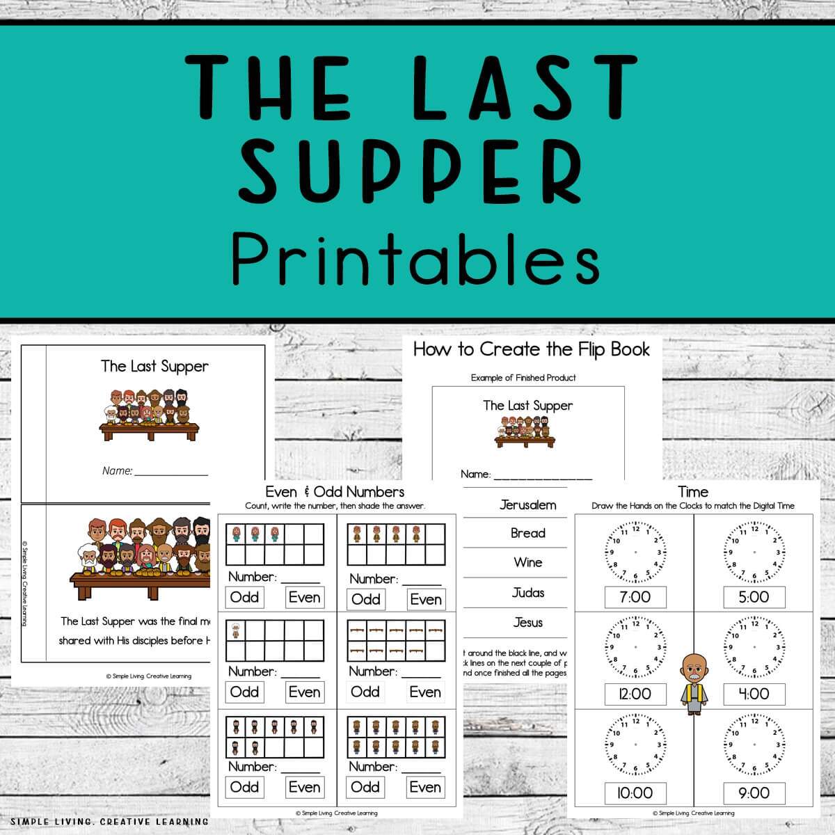 The Last Supper Printables Simple Living Creative Learning