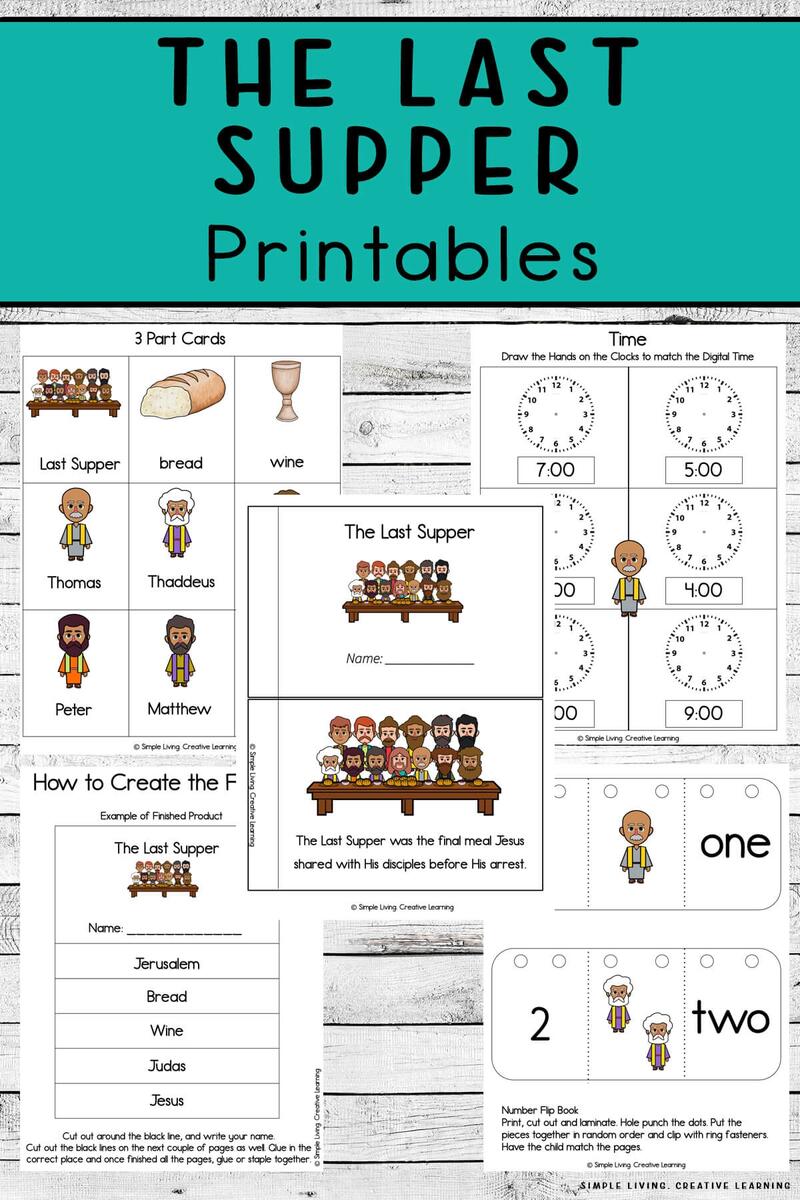 The Last Supper Printables Simple Living Creative Learning