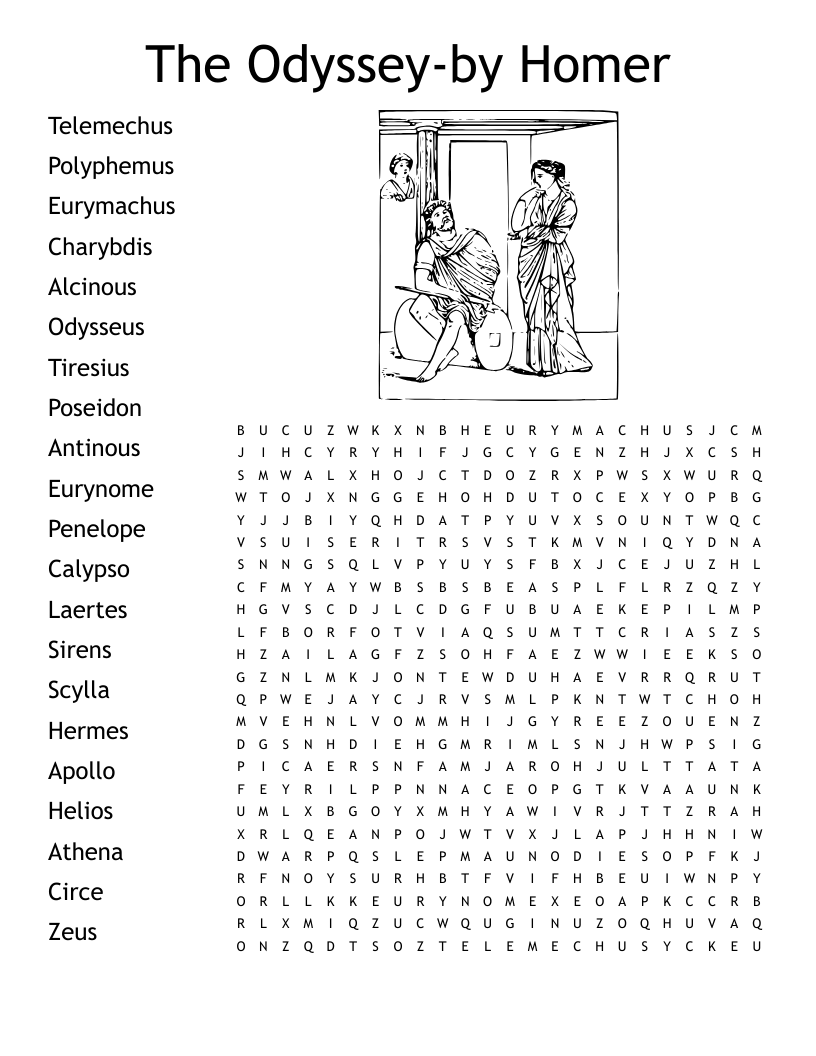 THE ODYSSEY BOOK TWELVE WORKSHEETS ACTIVITIES Classful