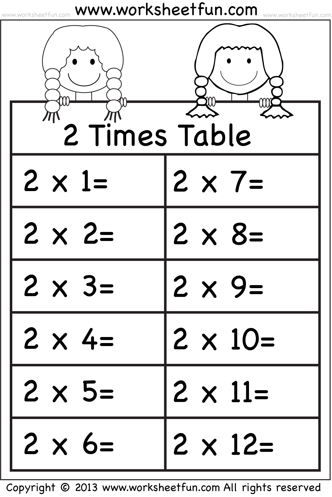 Times Tables Worksheets 2 3 4 5 6 7 8 9 10 11 And 12 Eleven Worksheets FREE Printable Worksheets Worksheetfun Free 2 Times Table Worksheets Fun Creative And Easy To Print
