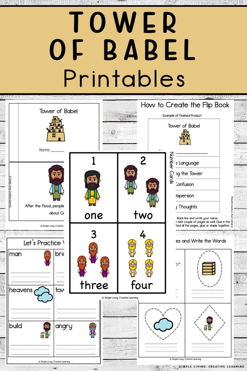 Tower Of Babel Printables Simple Living Creative Learning