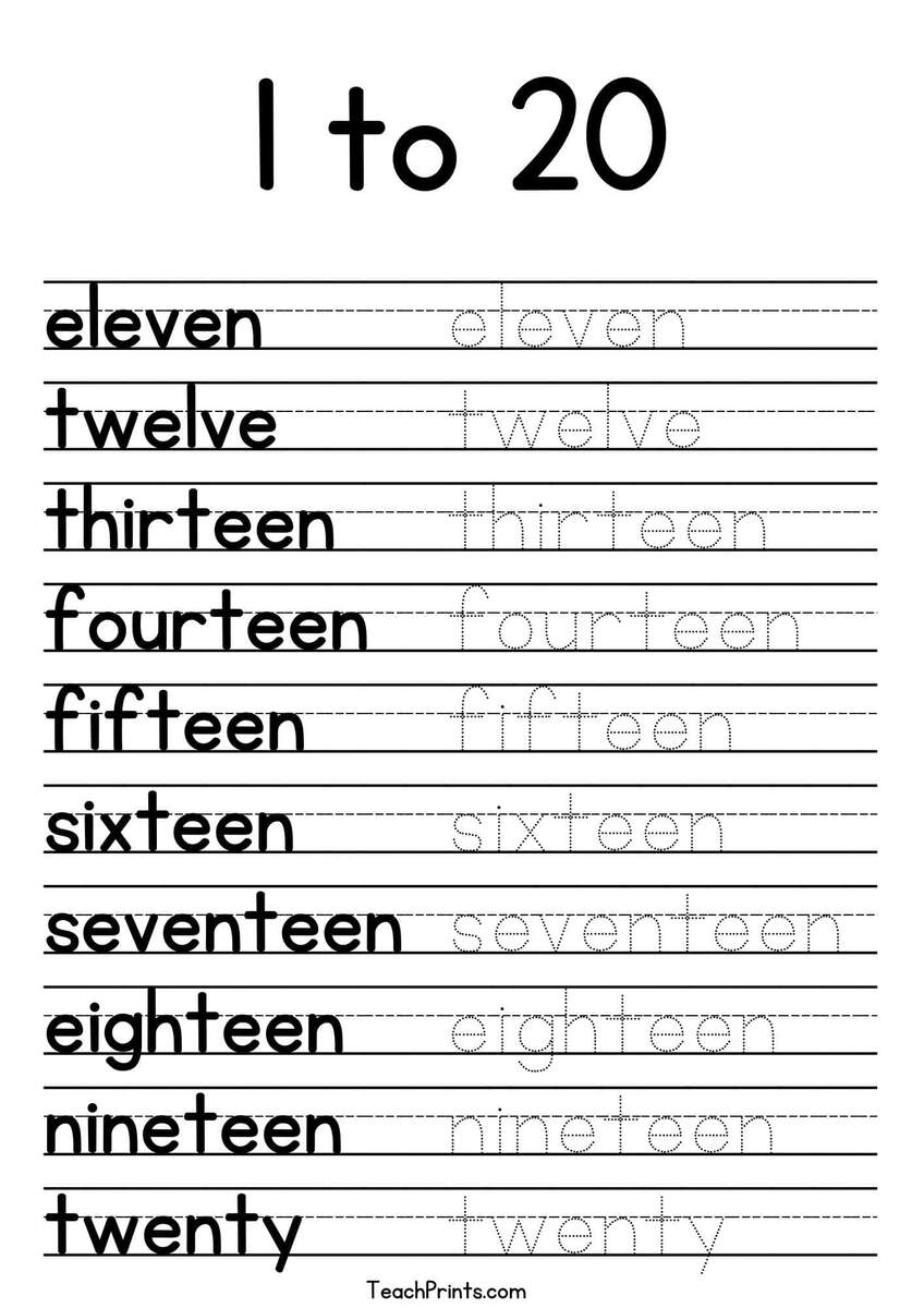 Tracing Numbers 1 20 Worksheets Free Printable Pdfs Teach Prints Tracing Numbers 1 20 Worksheets Free Printable Pdfs Teach Prints
