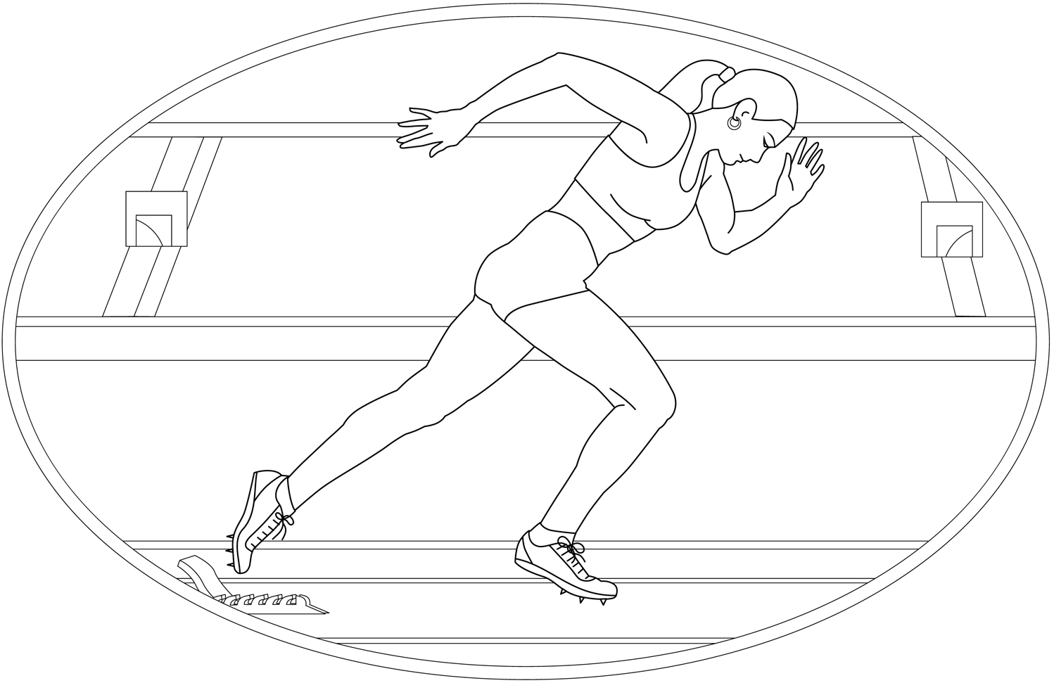 Track And Field Coloring Page Free Printable Track And Field Coloring Page Free Printable