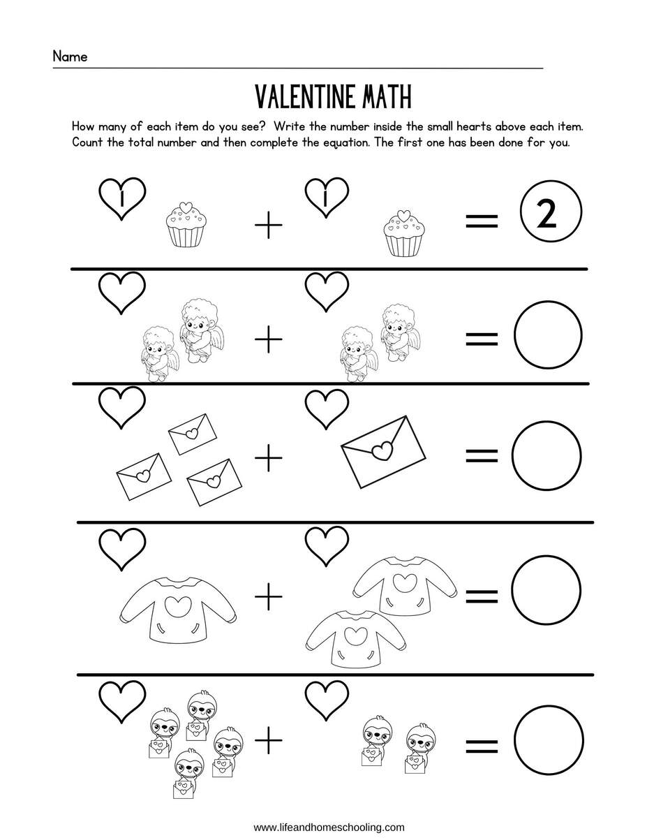 Valentine Addition Worksheet Made By Teachers