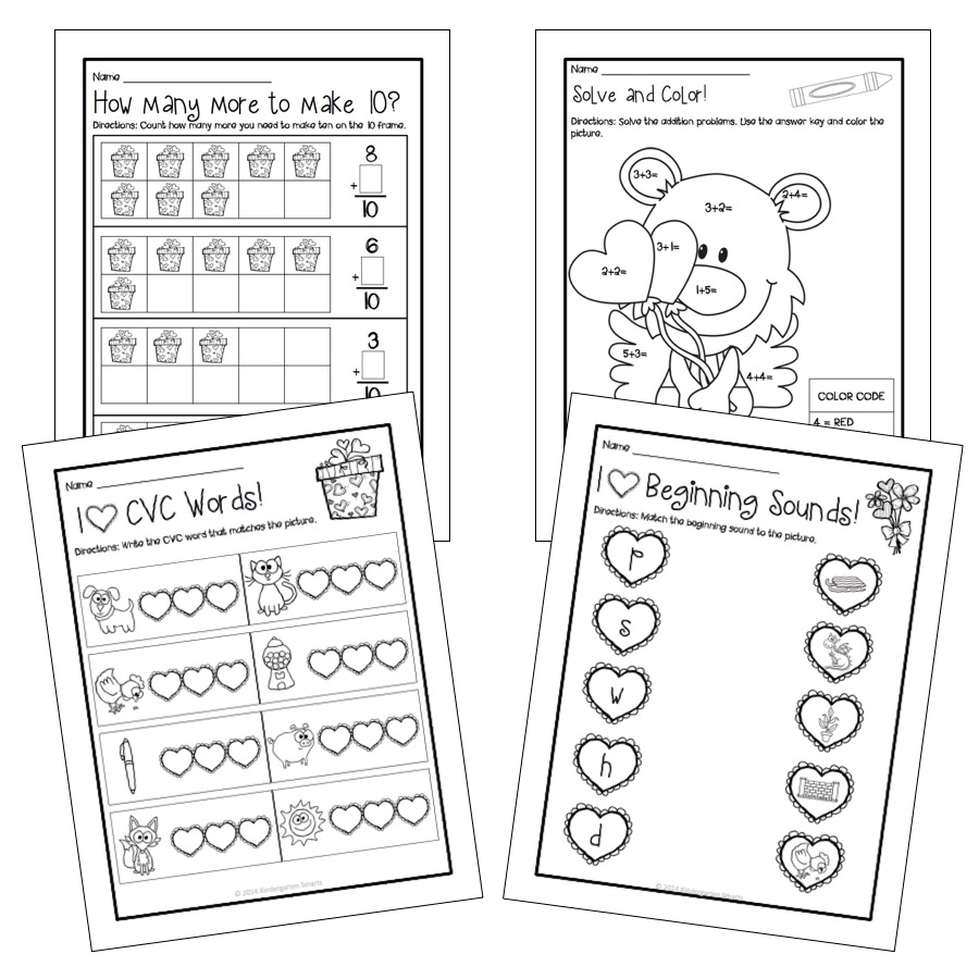 Valentine S Day Math And Literacy Centers With Printable Worksheets And A Math Worksheet FREEBIE Kindergarten Smarts Valentine S Day Math And Literacy Centers With Printable Worksheets And A Math Worksheet FREEBIE Kindergarten Smarts