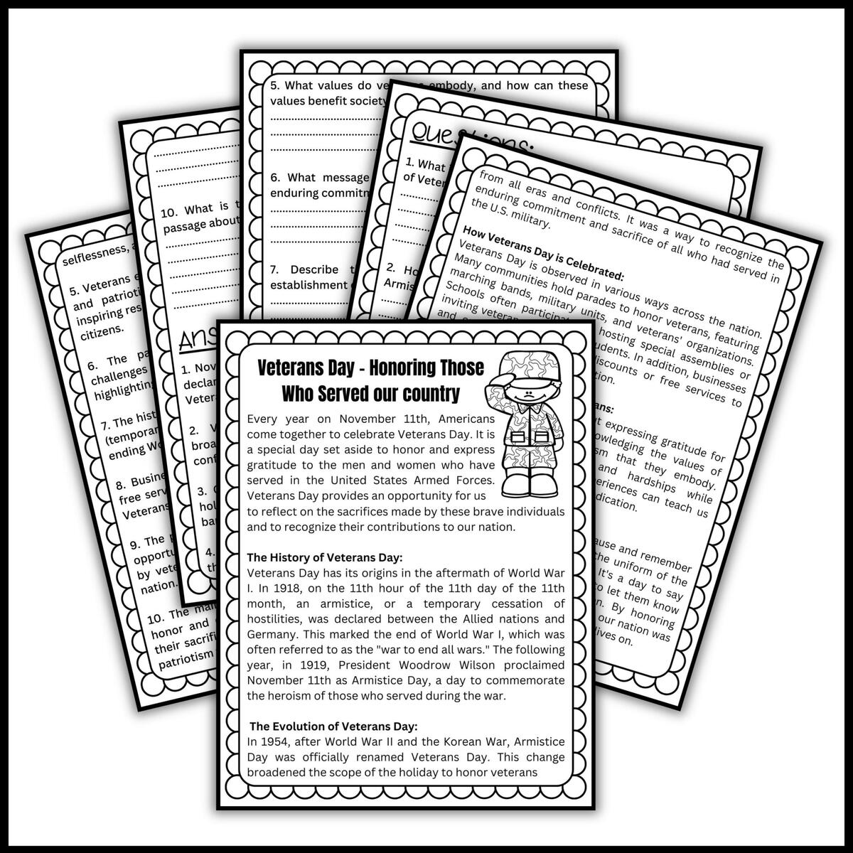 Veterans Day Reading Comprehension Questions Patriot Day Worksheets Made By Teachers Veterans Day Holidays Reading Comprehension Passages K 2 Made By Teachers