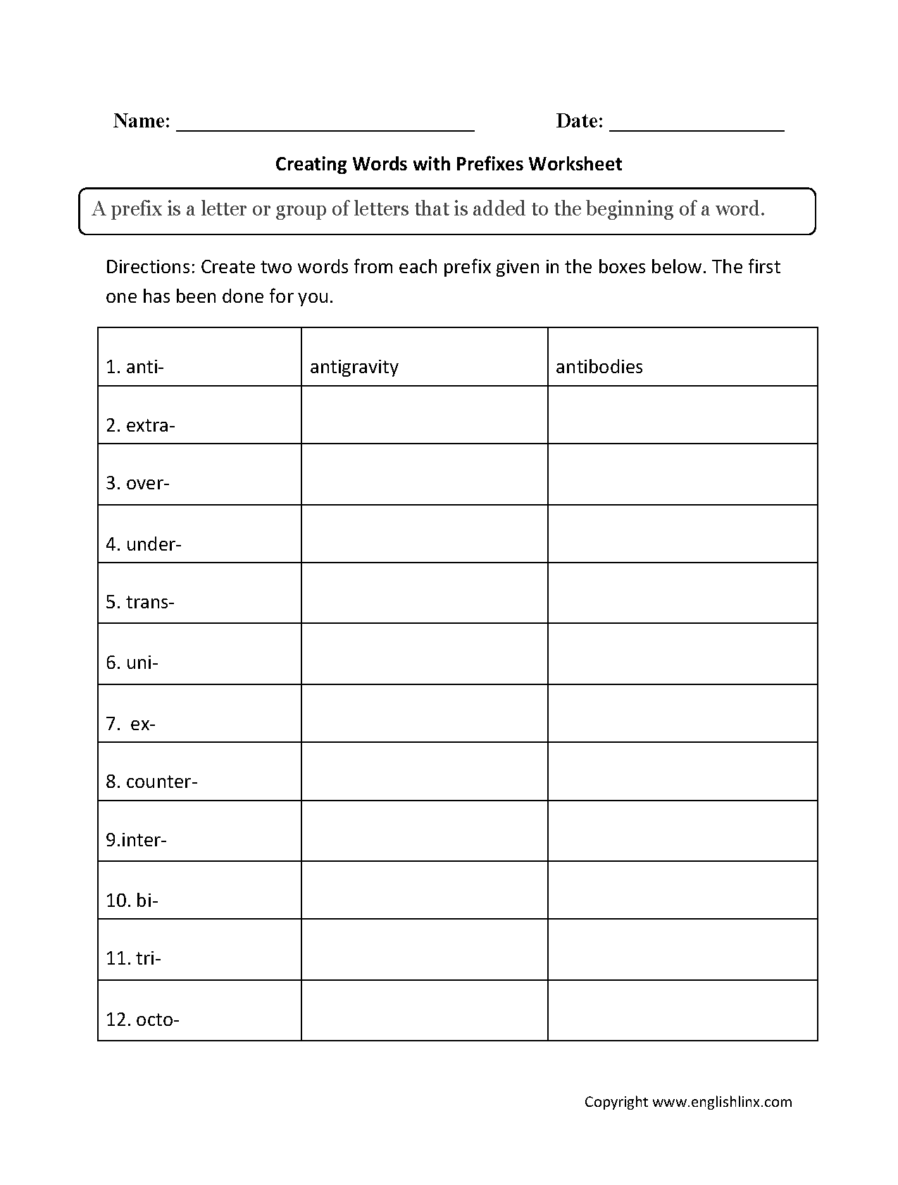 Vocabulary Worksheets Printable Word Lists Vocabulary Practice