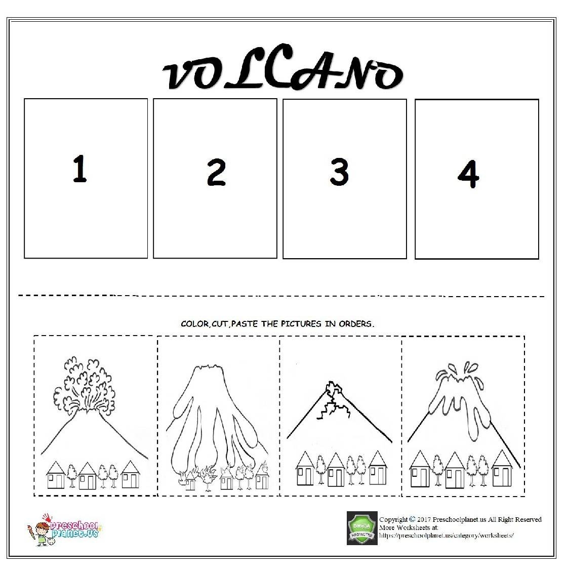 Volcano Sequencing Worksheet By Preschoolplanet TPT Anatomy Of A Volcano Free Worksheet For Kids SKOOLGO
