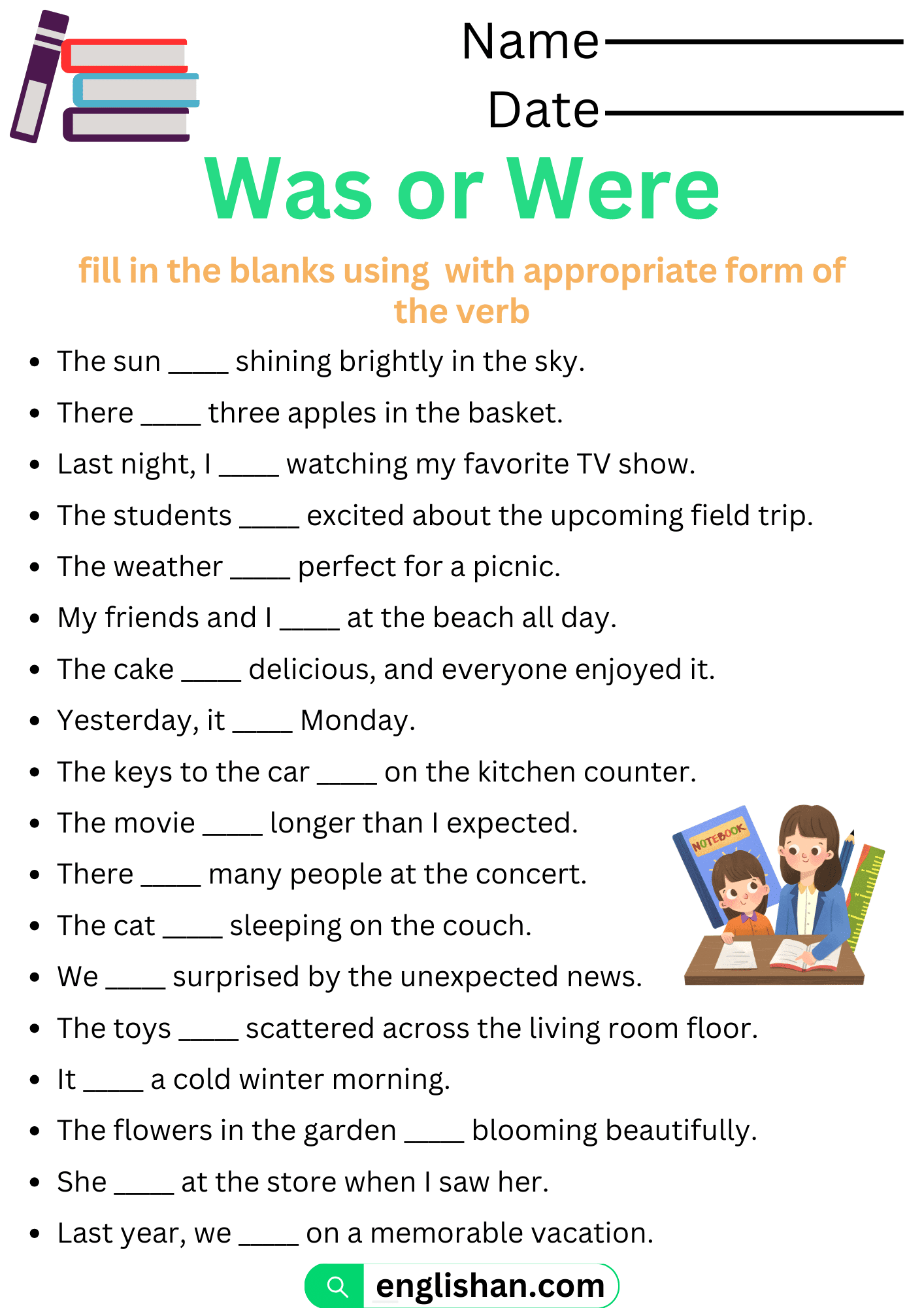Free Past Tense Worksheets For ESL Classes Games4esl