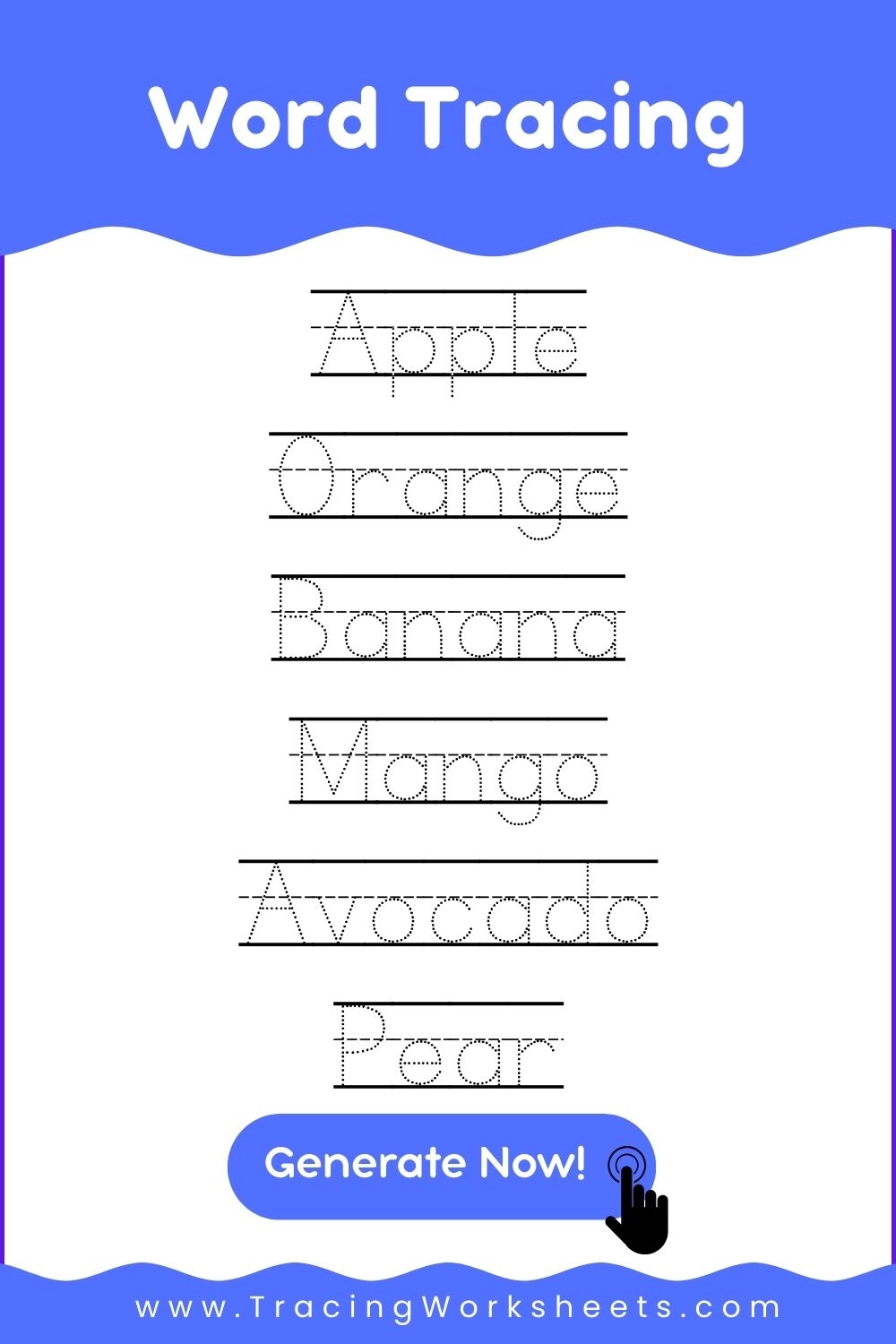 Word Tracing Worksheets Generator Free Printable Spelling Worksheets Superstar Worksheets